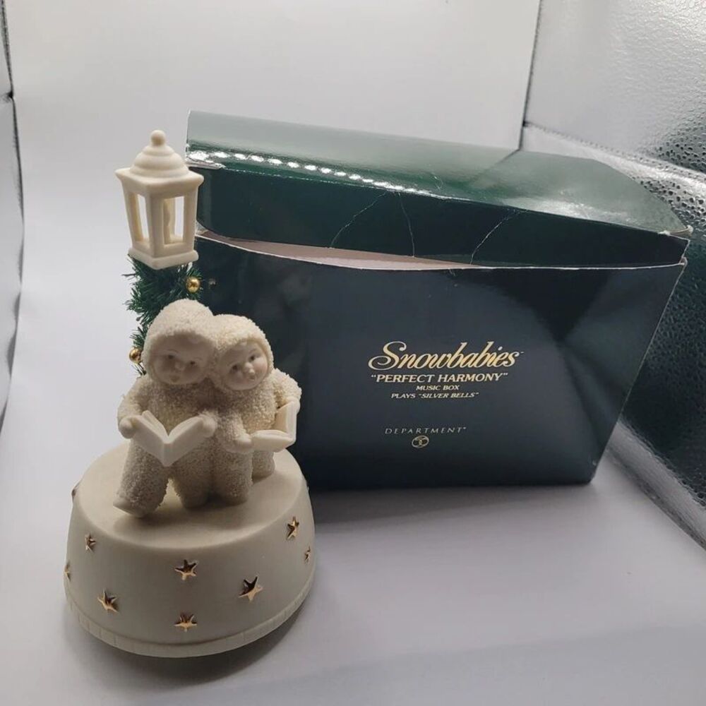 Snowbabies musical spinning decor
